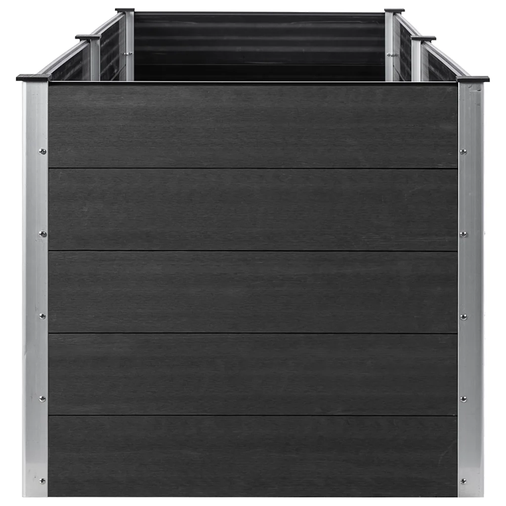 Fioriera Rialzata da Giardino 200x100x91 cm in WPC Grigio 318098