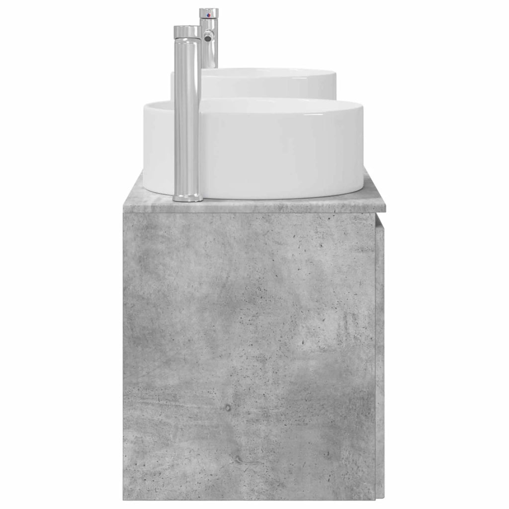 Set di Armadi da Bagno 3 pz Grigio Cemento 3405730