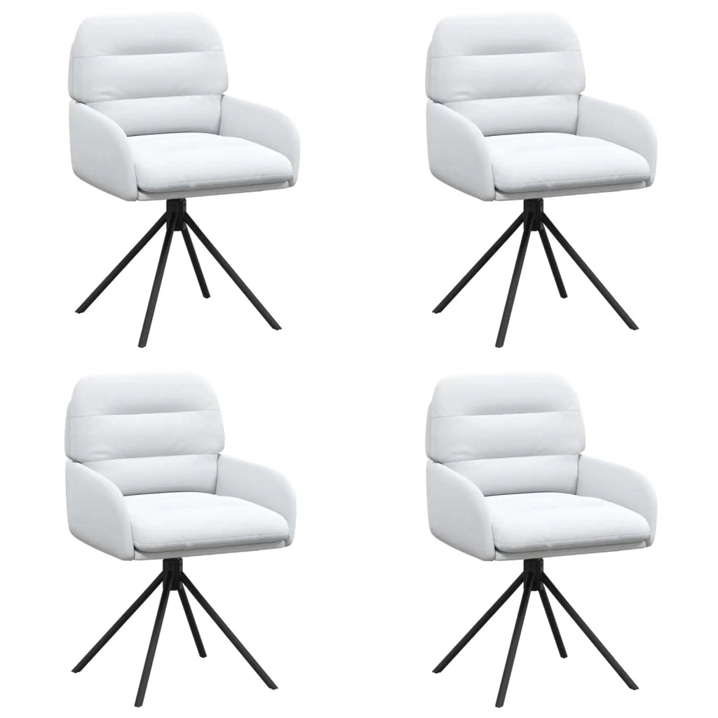 Sedie da pranzo girevoli 4 pcs Similpelle Bianco 3428263