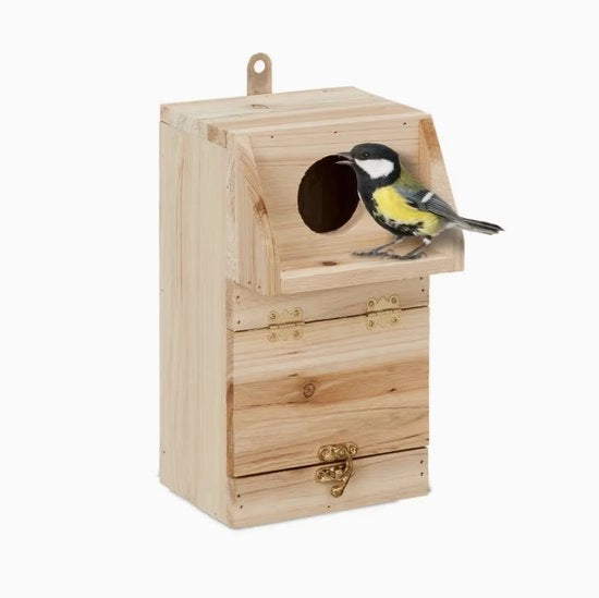 Casa per uccelli in legno per uccelli della giardino 14 x 24,5 x 14 cm adatto per giardino e balcone