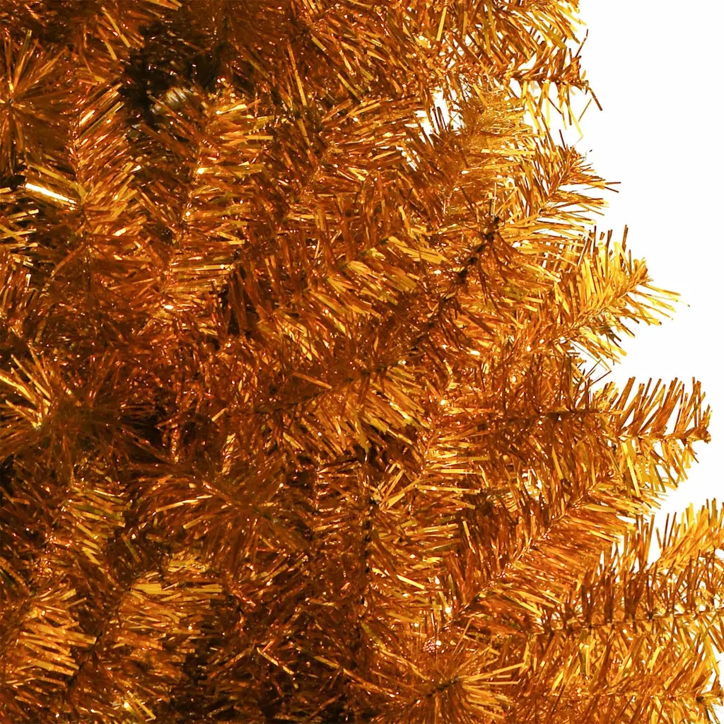 Albero di Natale con 150 LED con supporto Oro 150 cm PET 3396619