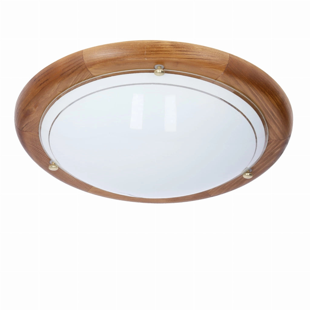 Plafoniera Candellux 13-32266 vetro legno bianco Ø30 E27