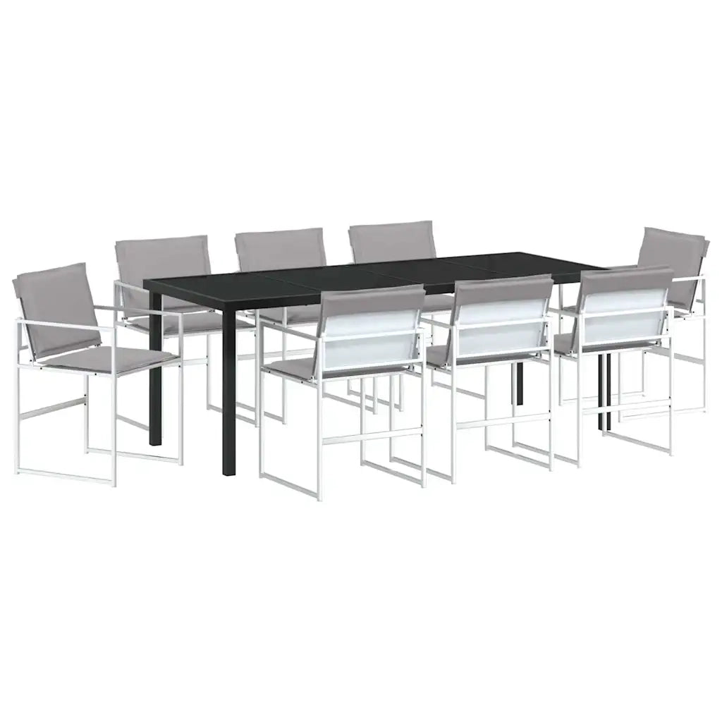 Set da Pranzo per Giardino 9 pcs Bianco 3379338