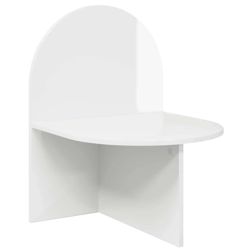 Comodino Bianco Lucido 48 x 49 x 65 cm Legno ingegnerizzato 8001121