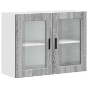Pensile da Cucina | Mobile da Cucina con Porta in Vetro Porto Grigio Sonoma