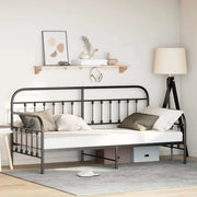 Struttura per letto di giorno-Giroletto Nero 90 x 200 cm 508167