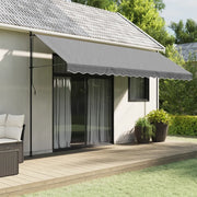 Tessuto di Ricambio per Mantovana Tenda Strisce Antracite 4,5m 367765