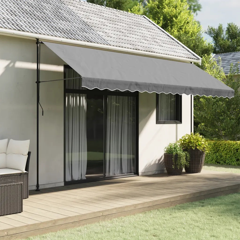 Tessuto di Ricambio per Mantovana Tenda Strisce Antracite 4,5m 367765