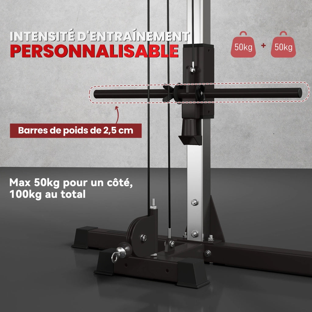 Attrezzatura Palestra Doppia Puleggia Crossover ¨C zephmum ¨C 245x85x207 cm