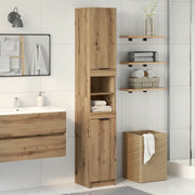 vidaXL Armadietto da Bagno Rovere Artigianale 32x34x188,5cm Truciolato