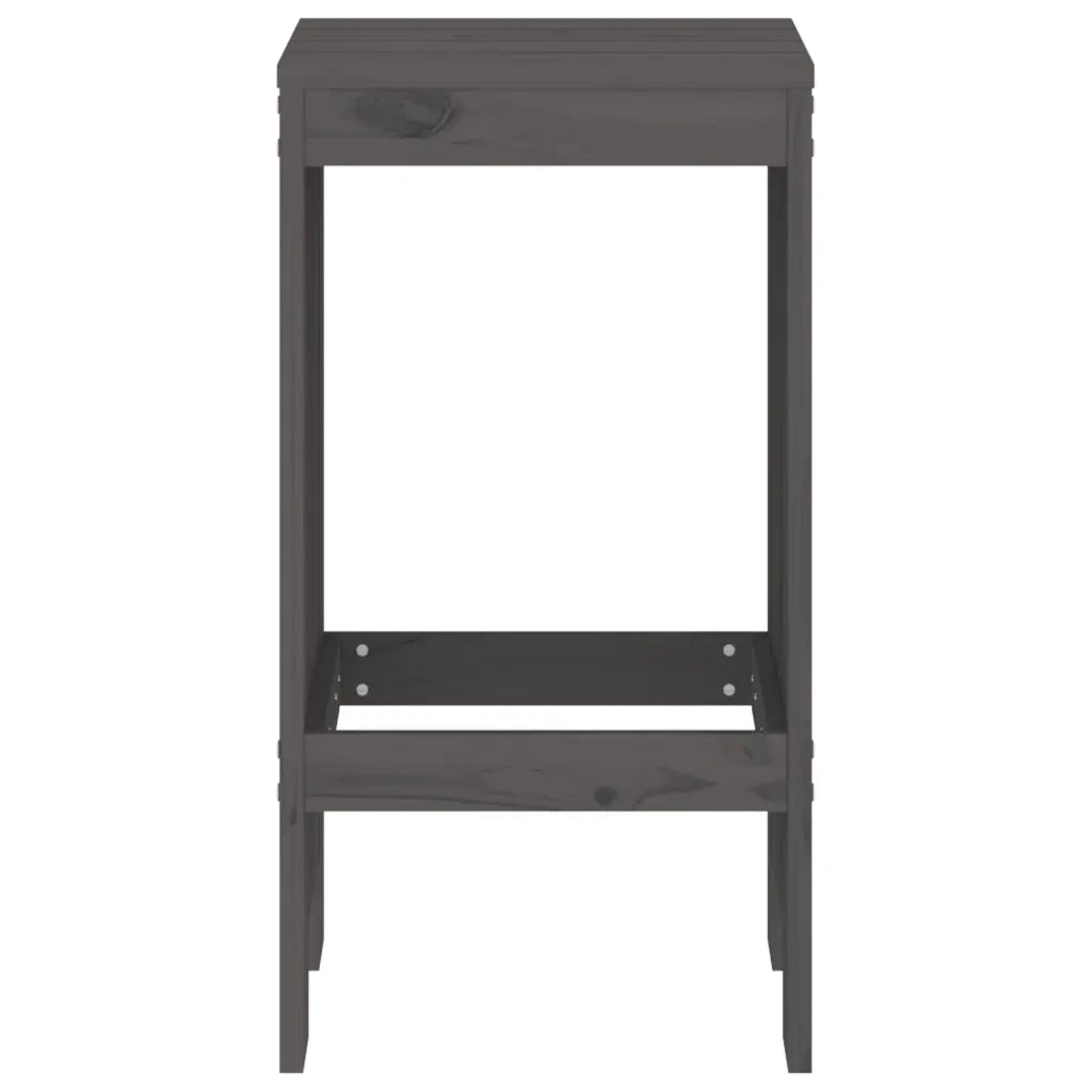 Sgabelli da Bar 2pz Grigi 40x36x75 cm in Legno Massello Pino 825347