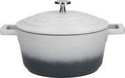 Piatto da Frittura Leggero in Alluminio Fuso con Coperchio - Wok per Induzione e Forno - Tono Grigio - 25 Litri/20 Centimetri