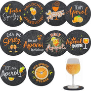 Decoro per tavola Aperol, set di 10 vilten per sottozucchieri con frasi divertenti, regalo per un Aperol Spritz, decorazione per feste di carnevale