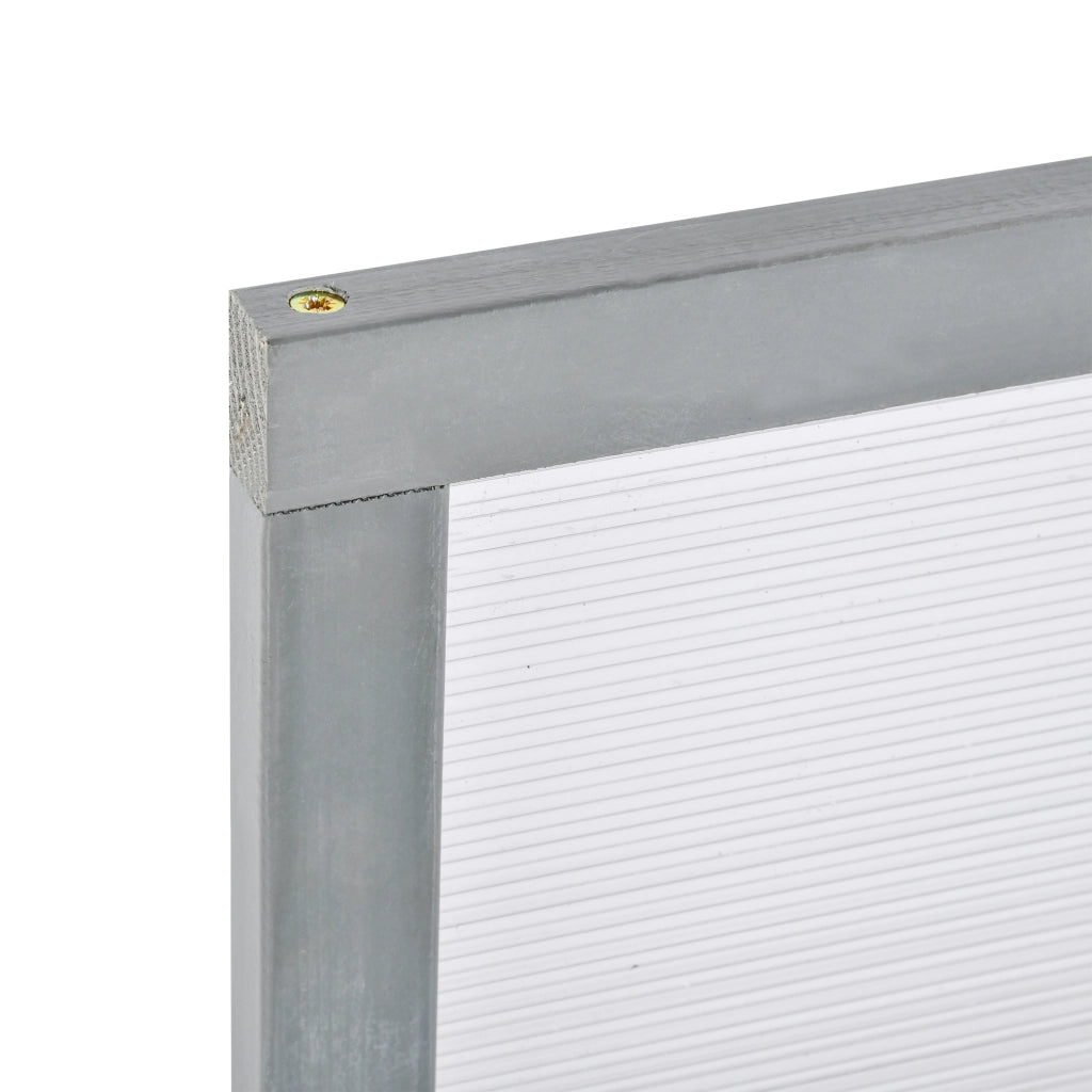 Serra da giardino in legno e policarbonato 90x46x40 cm ¨C zephmum ¨C grigio con copertura