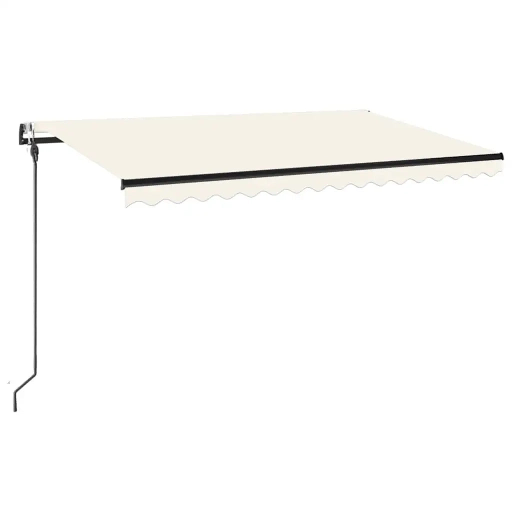 Tenda Automatica con Sensore Vento e LED 400x300 cm Crema
