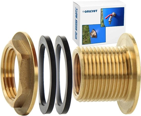 Houder di Schroefverbinding per passaggio IG 3/4 x AG 1 pollice - per contenitori, serbatoi e barili - ottone