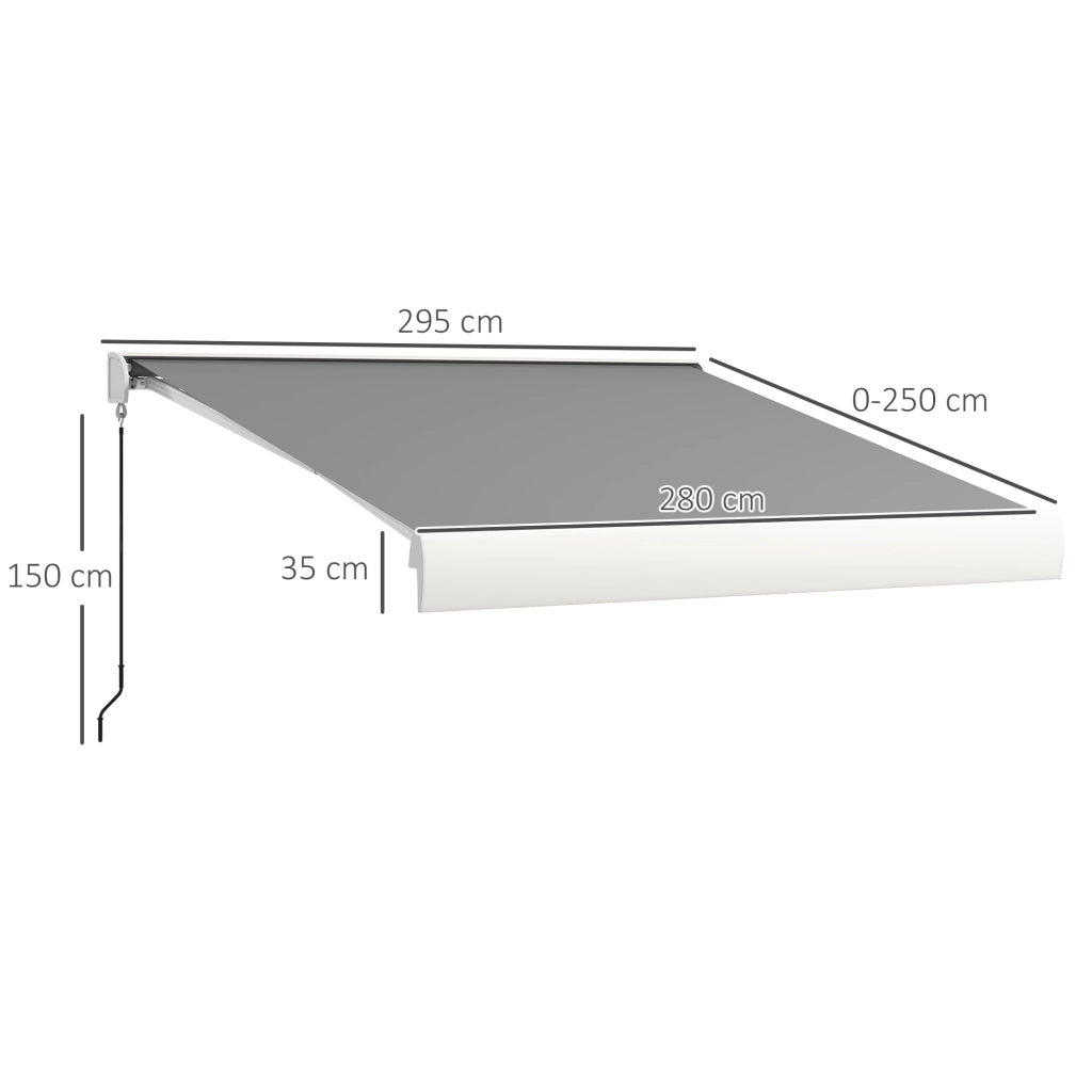 Tenda da esterno motorizzata ¨C zephmum ¨C grigio chiaro 3x2.5m