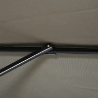 Ombrellone da Giardino a Manovella 2.5x2.5 m con Rotazione 360° e Parasole Regolabile, Grigio Chiaro
