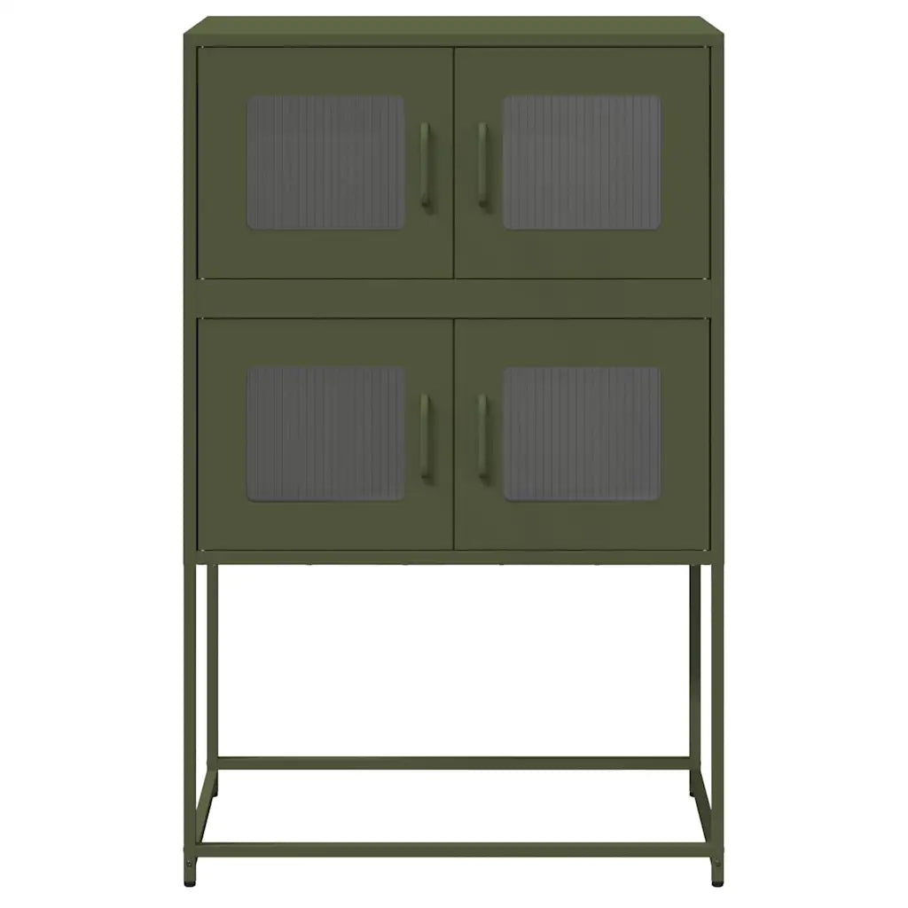Credenza Verde Oliva 68x39x107 cm in Acciaio 853348