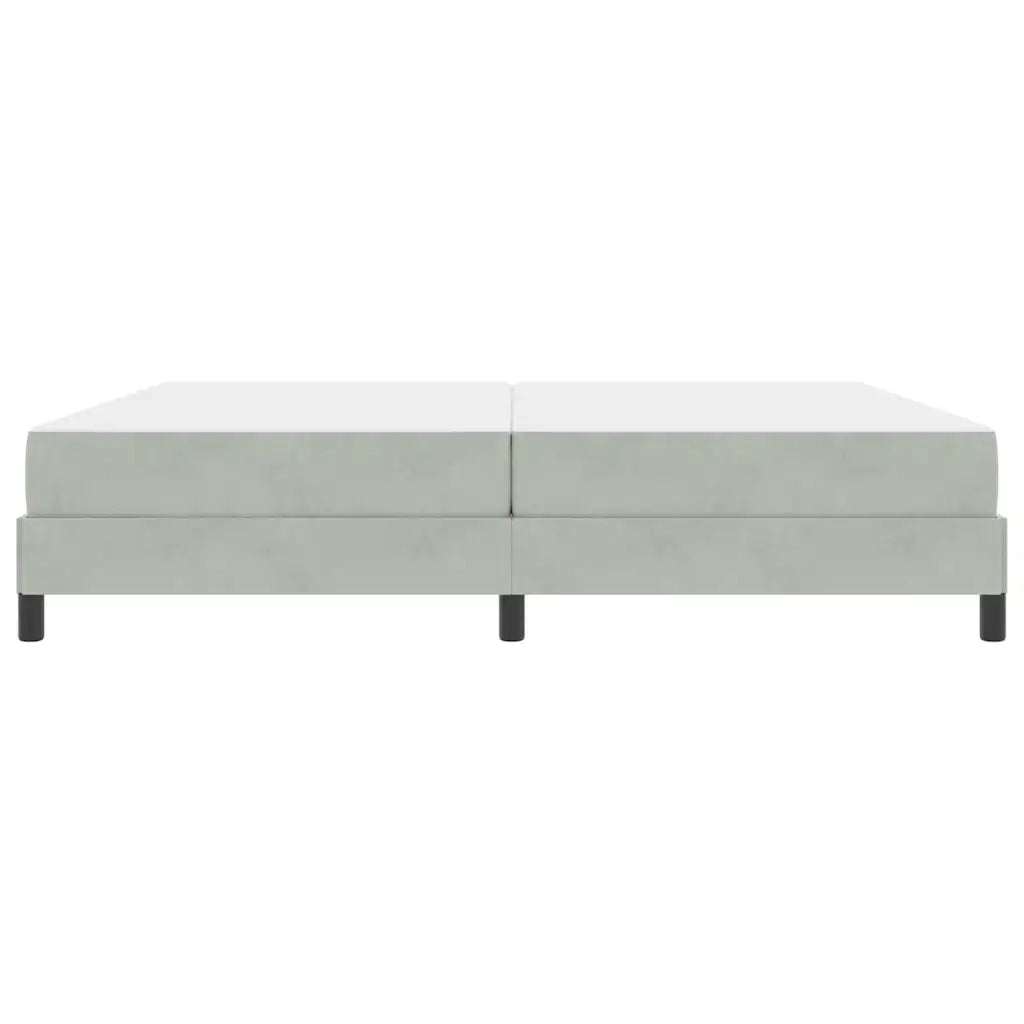 vidaXL Letto box spring con materasso Grigio chiaro 200 x 200 cm