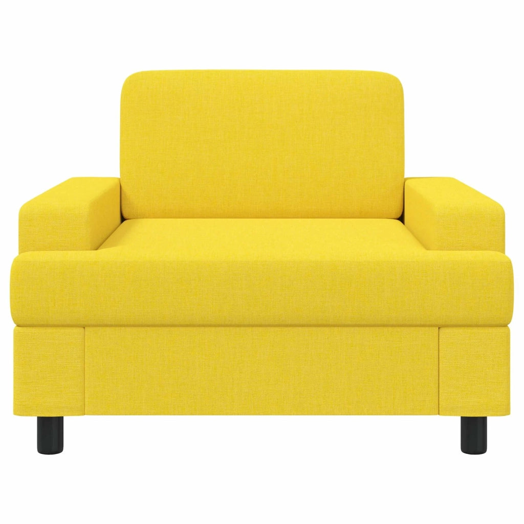 Poltrona Giallo Chiaro Tessuto 42043463