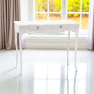 Scrivania scrittoio in legno Shabby chic bianco mod Linda