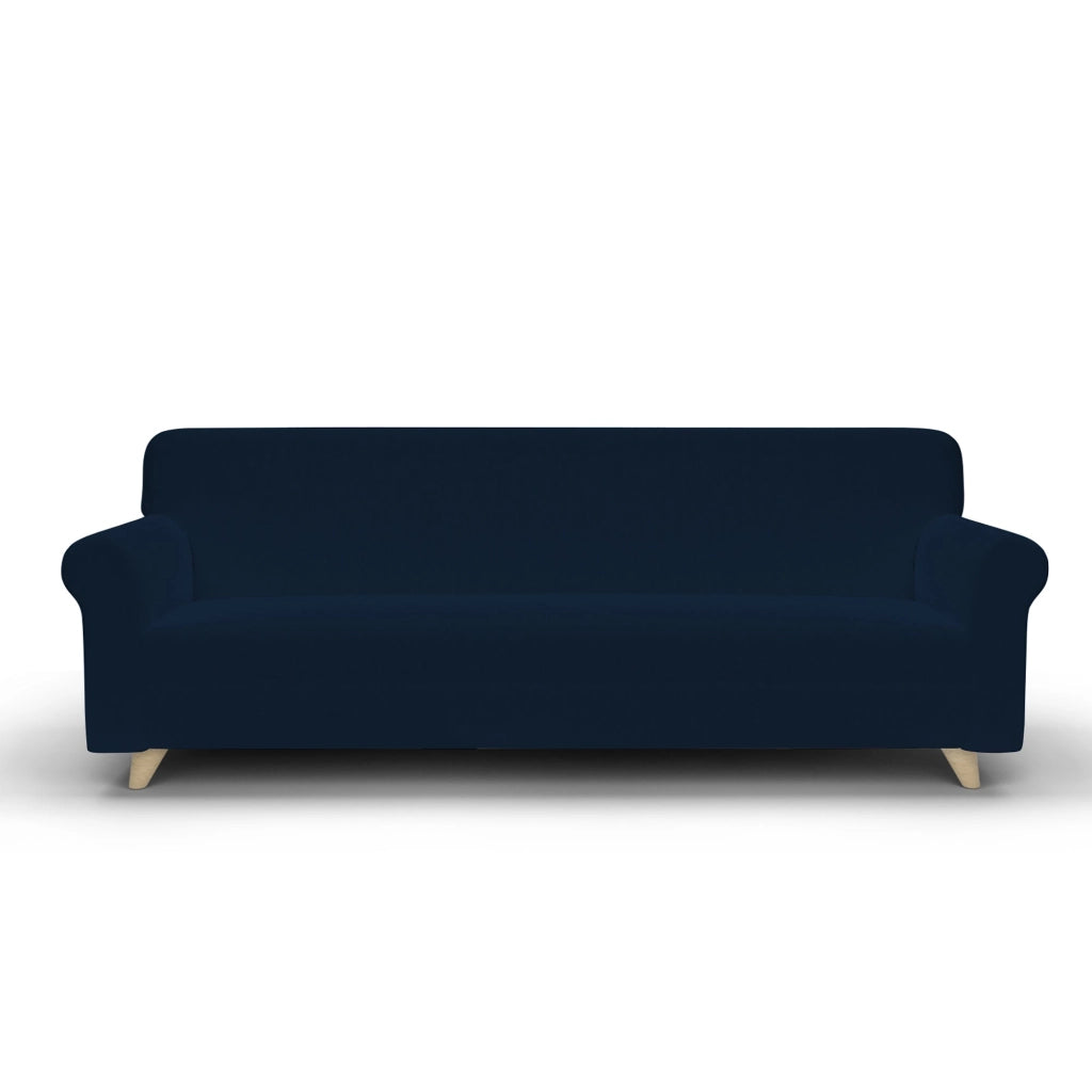 Copridivano Elasticizzato in Tessuto Blu Scuro 1 Posto