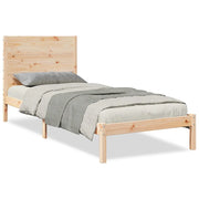 Letto singolo | Letto per adulti | Giroletto Extra Lungo senza Materasso 90x220 cm Legno Massello
