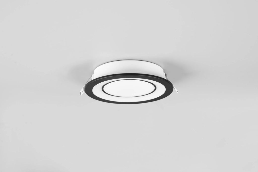 CORE FARETTO LED  10W 1040lm, 3000K DA INCASSO PLASTICA NERA SATINATA TRIPLA ACCENSIONE INDIPENDENTE D. 14,8CM
