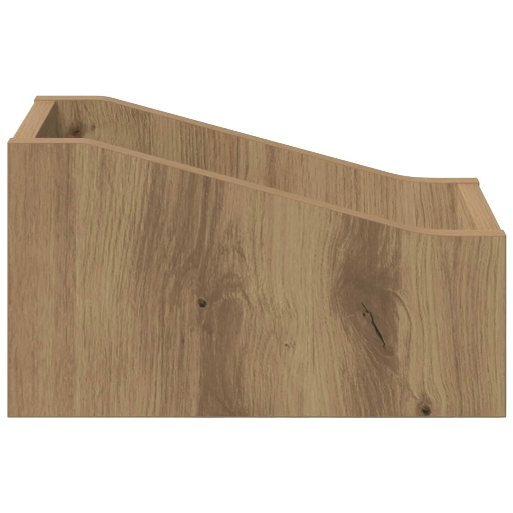Scatola per dischi LP Rovere Artigianale 18 x 32 x 18 cm 8012808