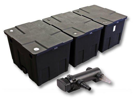 Set Filtro a 3 camere per laghetto da 90000l Chiarificatore UVC da 18W