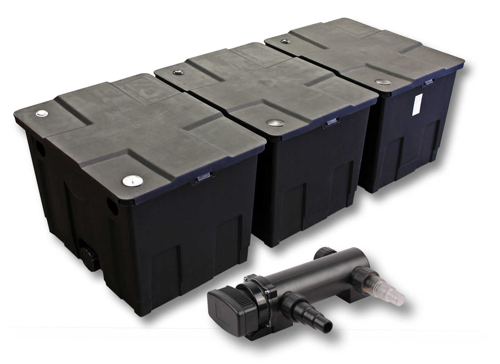 Set Filtro a 3 camere per laghetto da 90000l Chiarificatore UVC da 18W