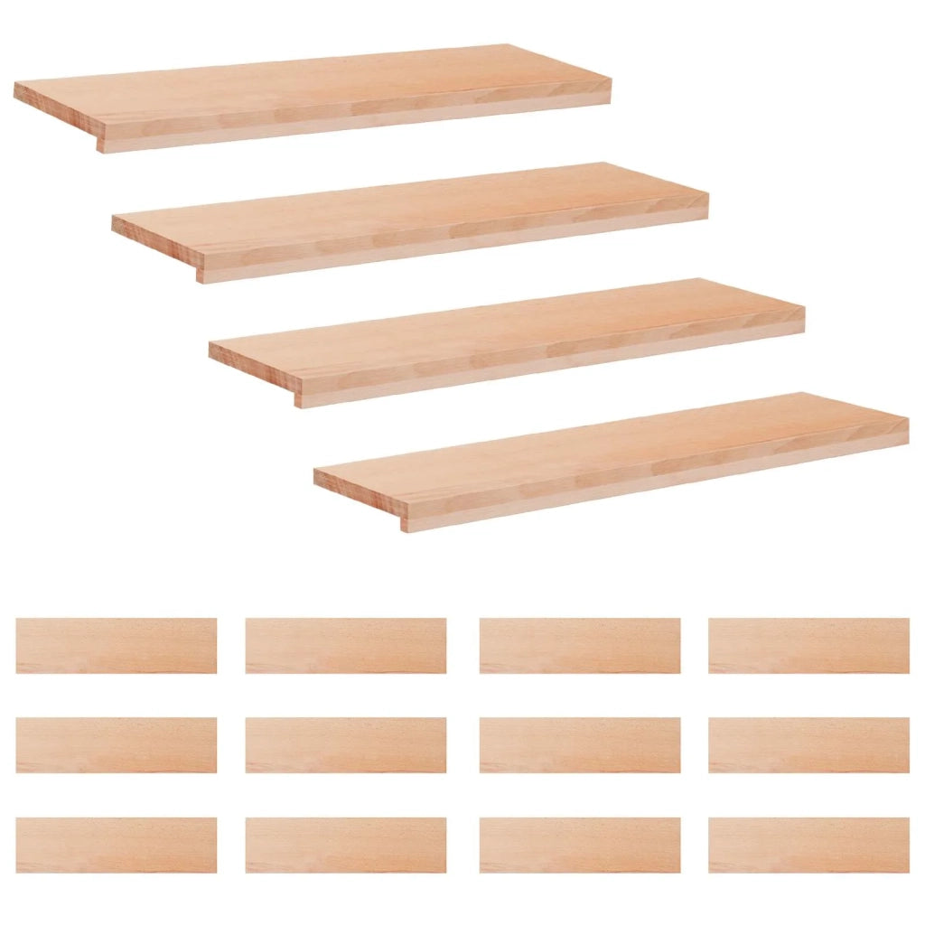 Tappeti per scale 16 pz 100 x 30 x 2 cm Naturale 3446409