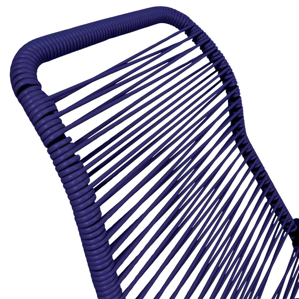 Sedia sdraio Lipari XL cordonata reclinabile in pvc blu