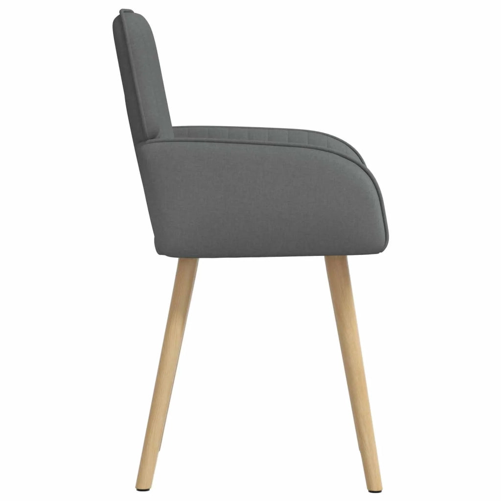 Sedie da pranzo 4 pz Tessuto Grigio Scuro 56,5 x 50 x 87,5 cm 3428194