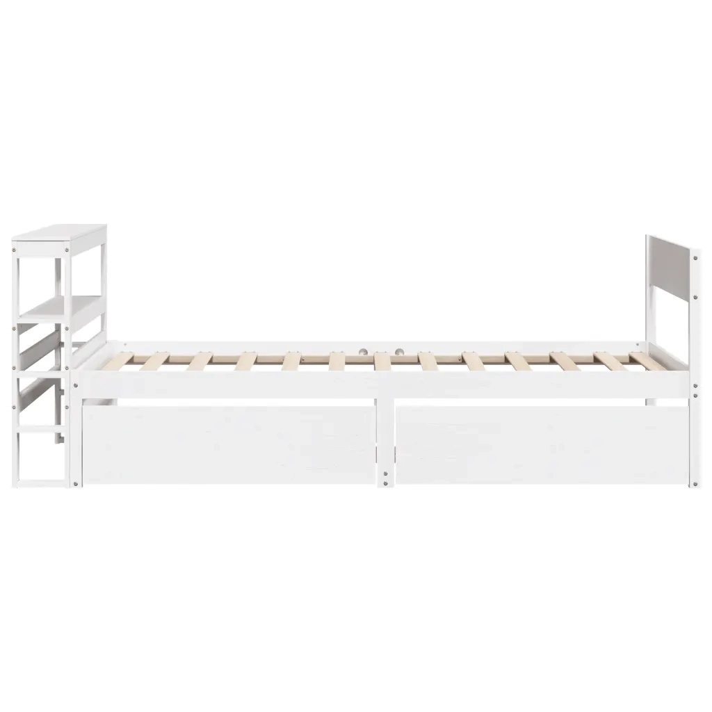 vidaXL Letto senza Materasso Bianco 90x200 cm Legno Massello di Pino