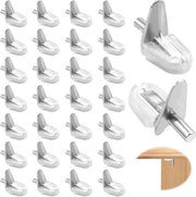 30 pezzi di supporti per pannelli, 3mm supporto per pannelli in legno, supporto per pannelli in plastica con chiodo in acciaio, supporto per pannelli vetrati per armadi, scaffalature, librerie, pannelli in legno, armadi per abiti