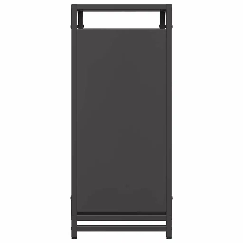 vidaXL Rastrelliera per Legna da Ardere Nera 44x28x65 cm