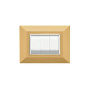 Trade Shop - Placca Placchetta Placchette Compatibili Per Serie Axolute Bticino Colorate Sq - Oro -3 Fori     -
