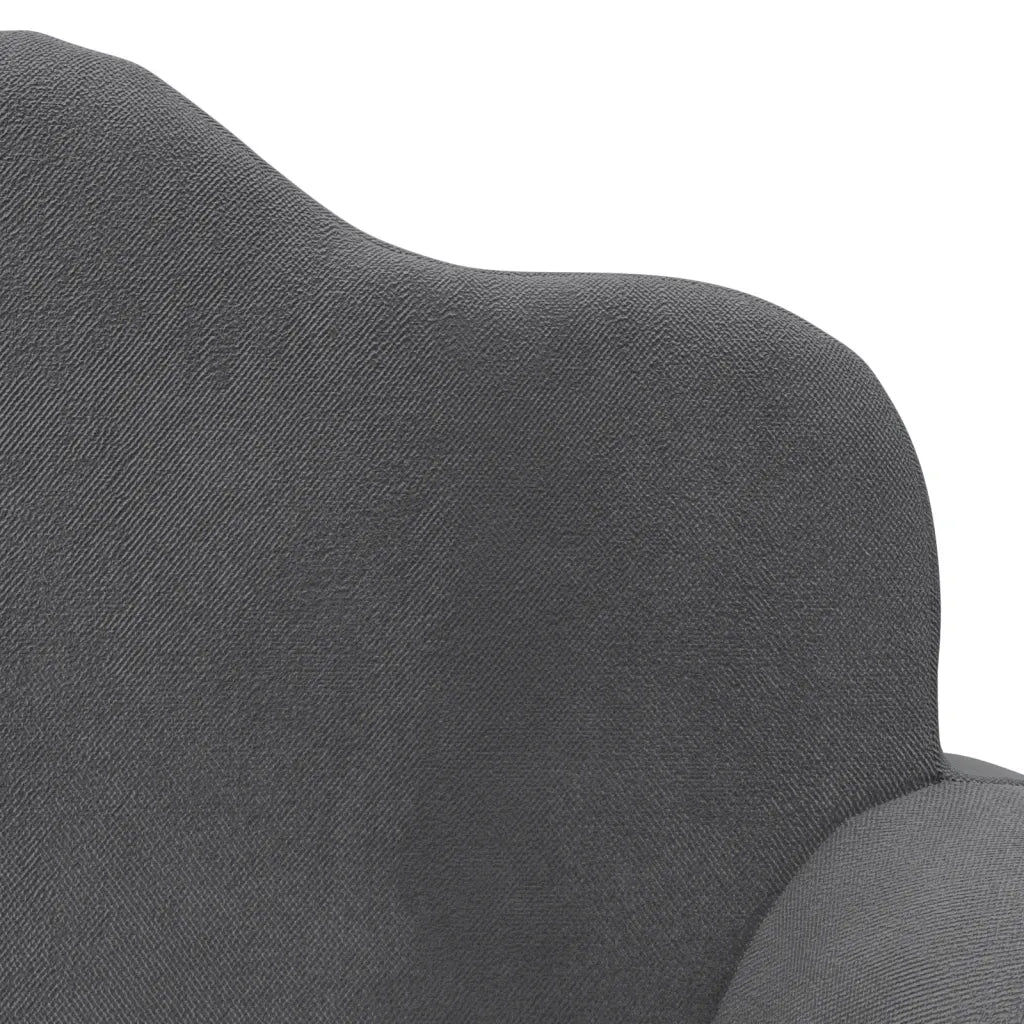 Divano Letto per Bambini a 2 Posti Antracite in Morbido Peluche 357060