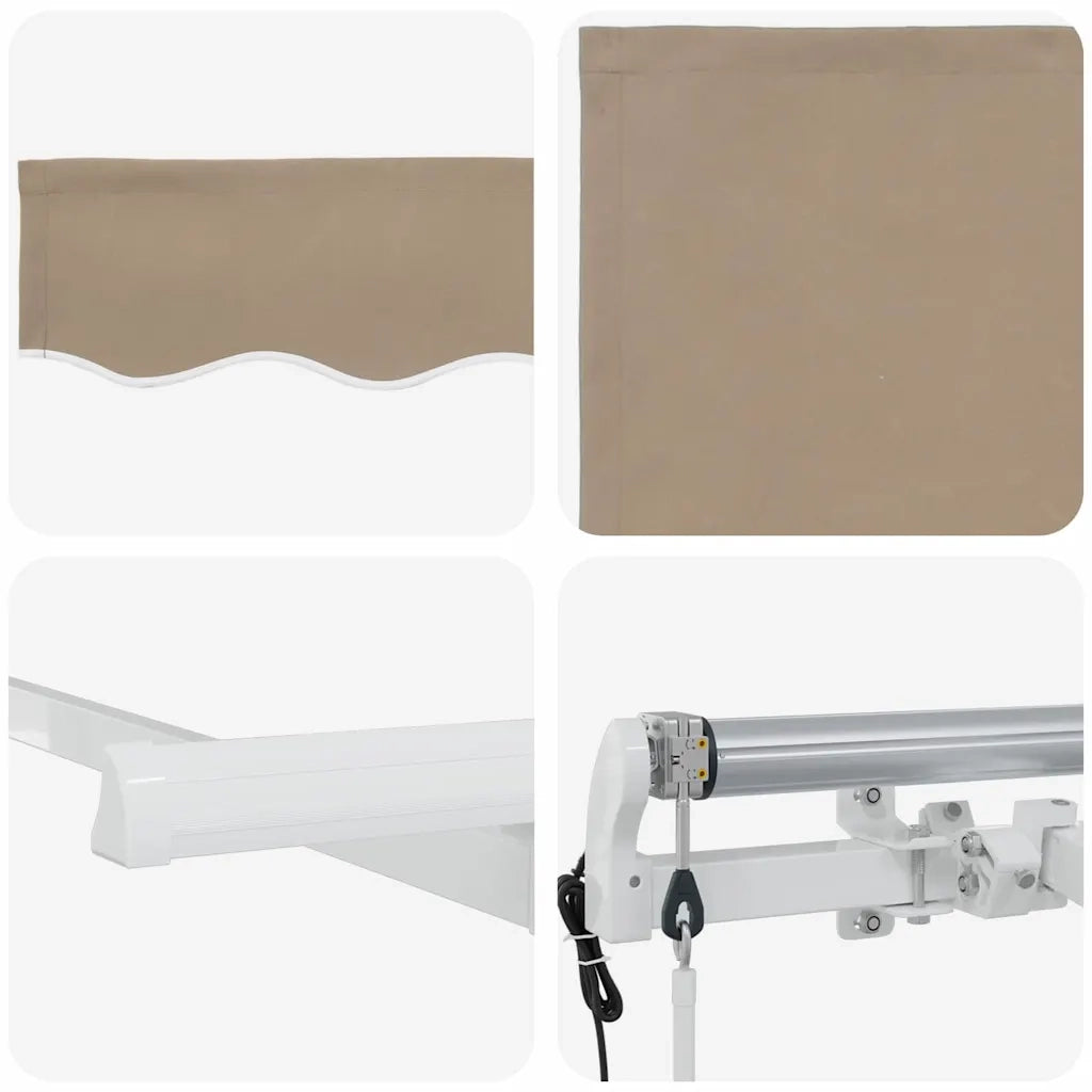 Tenda da Sole | Tenda Retrattile Beige 350 x 200 cm Tessuto