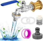 Adattatore per serbatoio IBC con flusso d'acqua regolabile - rame - set da 1