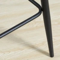Set di 2 sgabelli da bar design superficie in velluto trapuntato e gambe in acciaio altezza 77 cm verde scuro