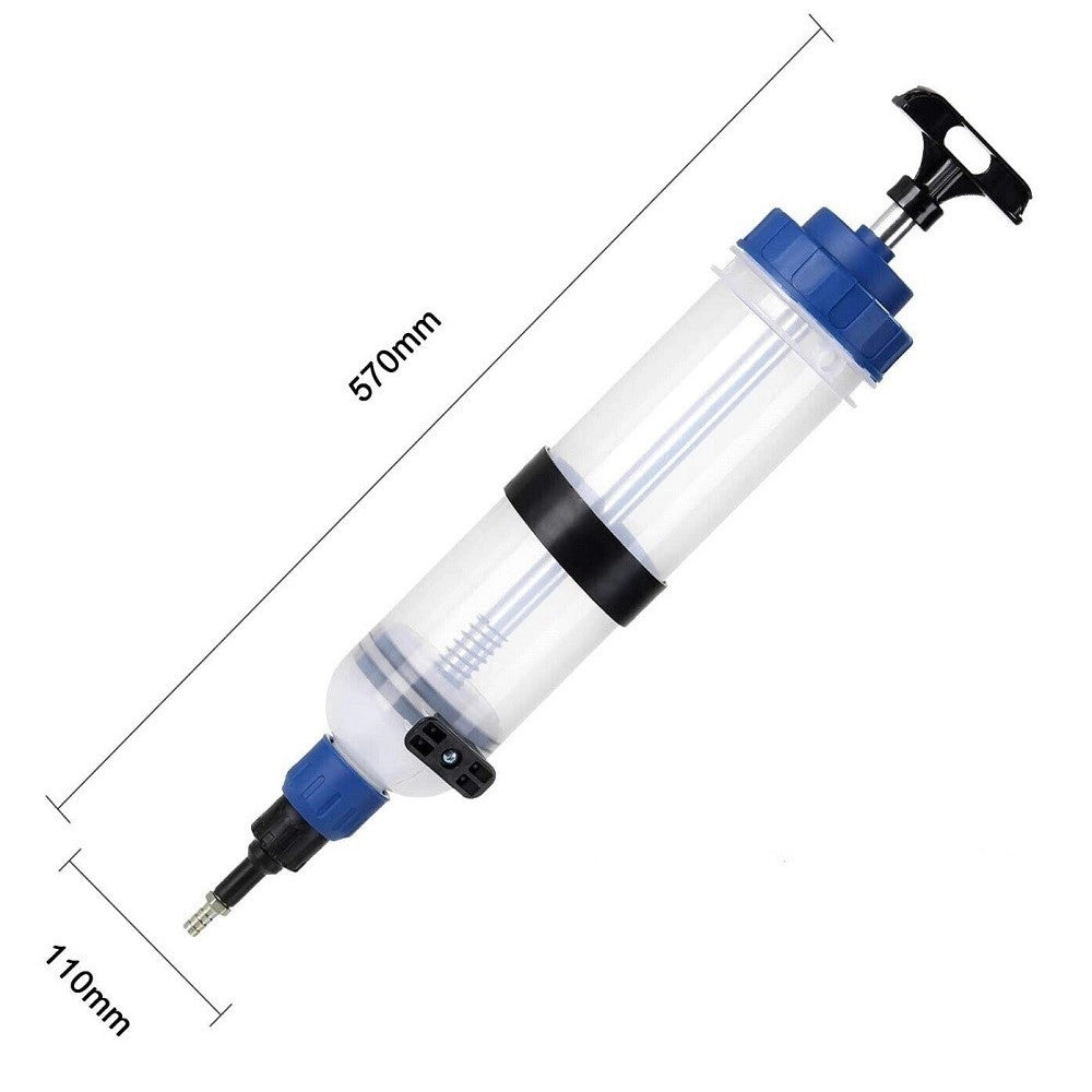 Trade Shop - Pompa Di Aspirazione Per Estrazione Olio Gasolio 1500 Ml Siringa Manuale 07289 -