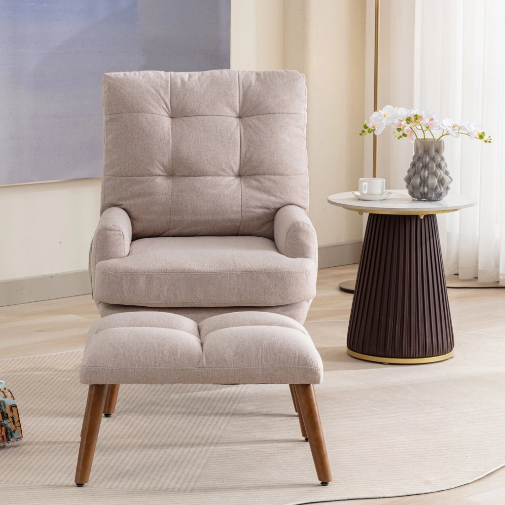 Poltrona Relax con Poggiapiedi e Schienale Reclinabile ¨C MINIMAL ¨C con Ripiano Laterale