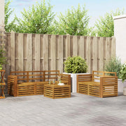 Set divani 6 pcs Naturale Legno di Acacia Massello