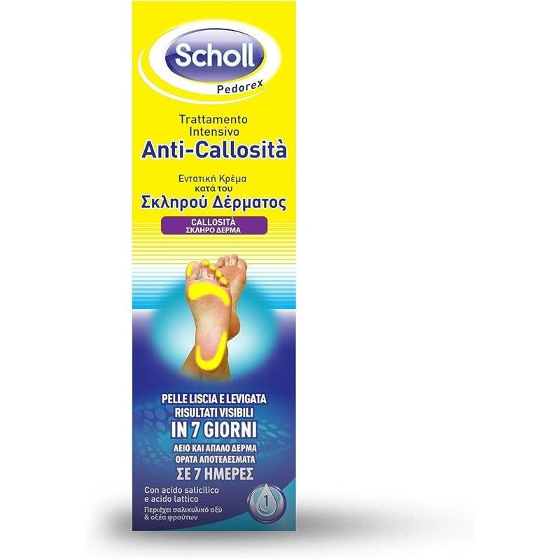 SCHOLL TRATTAMENTO INTENSIVO ANTI CALLOSITÀ CON ACIDO SALICILICO E ACIDO LATTICO USO QUOTIDIANO SENZA CALLI IN 7 GIORNI