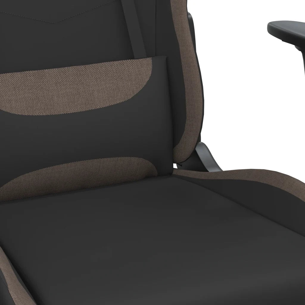 vidaXL Sedia da Gaming Nero e Tortora in Tessuto