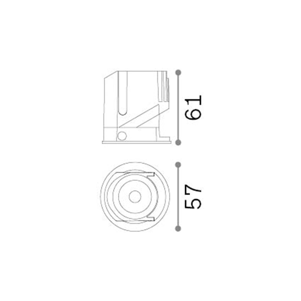 Faretto Ad Incasso Contemporaneo Bento Metallo Nero Led 9W 3000K