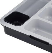 Organizzatore di Cucina e Laccio per Utensili Estensibile Grande Cassetto per Utensili - Grigio Scuro/Grigio - 345 mm x 210 mm